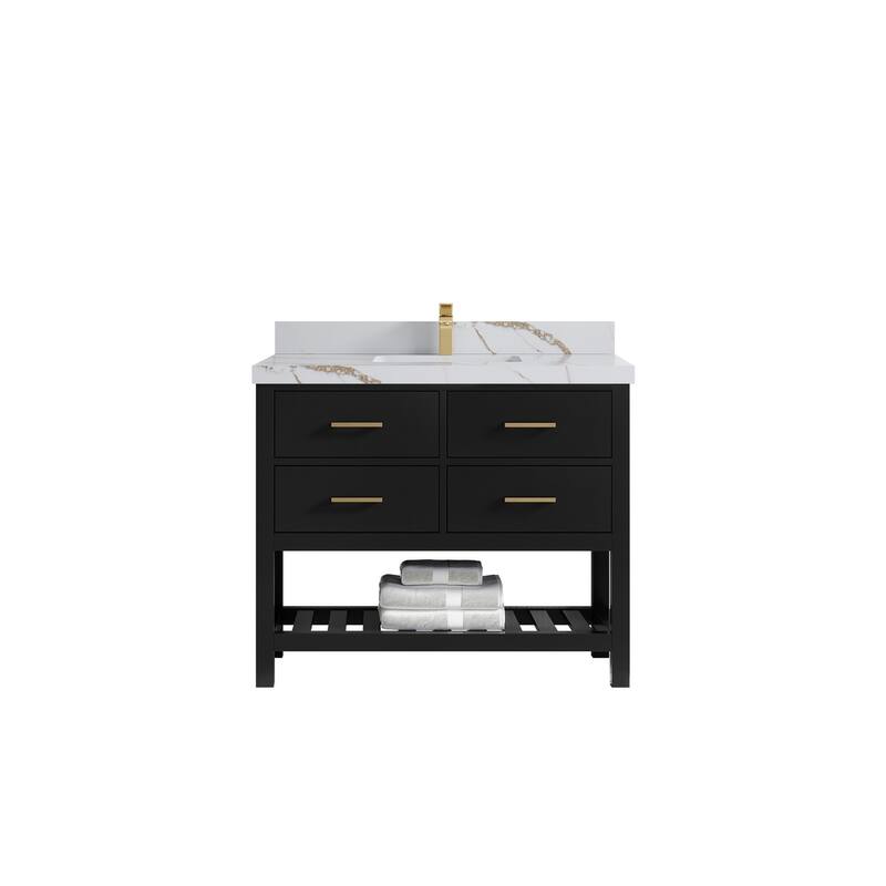 Willow Collections 42 in. W x 22 in. D Parker Single Sink Bathroom Vanity with Countertop