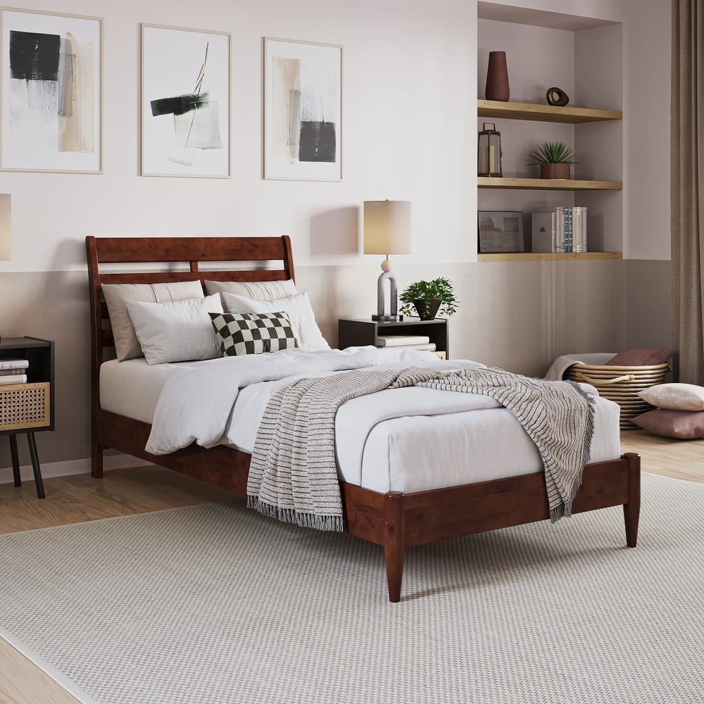 Savannah Solid Wood Low Profile Platform Bed
