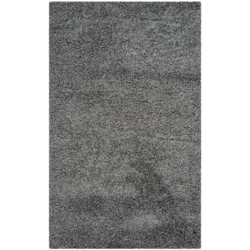 SAFAVIEH Laguna Shag Verdiana Solid Color 2-inch Thick Rug. - 3' x 5' - Dark Grey - Rectangle