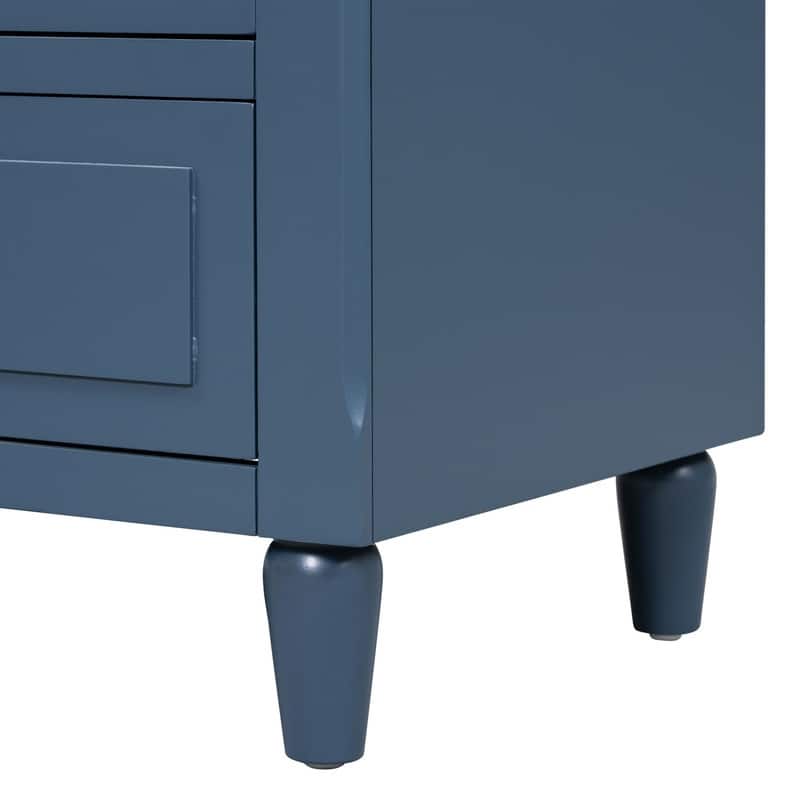 Elegant 3-Drawer Nightstand (Set of 2) Storage Cabinet Crafted from Solid Wood for Bedroom Organization