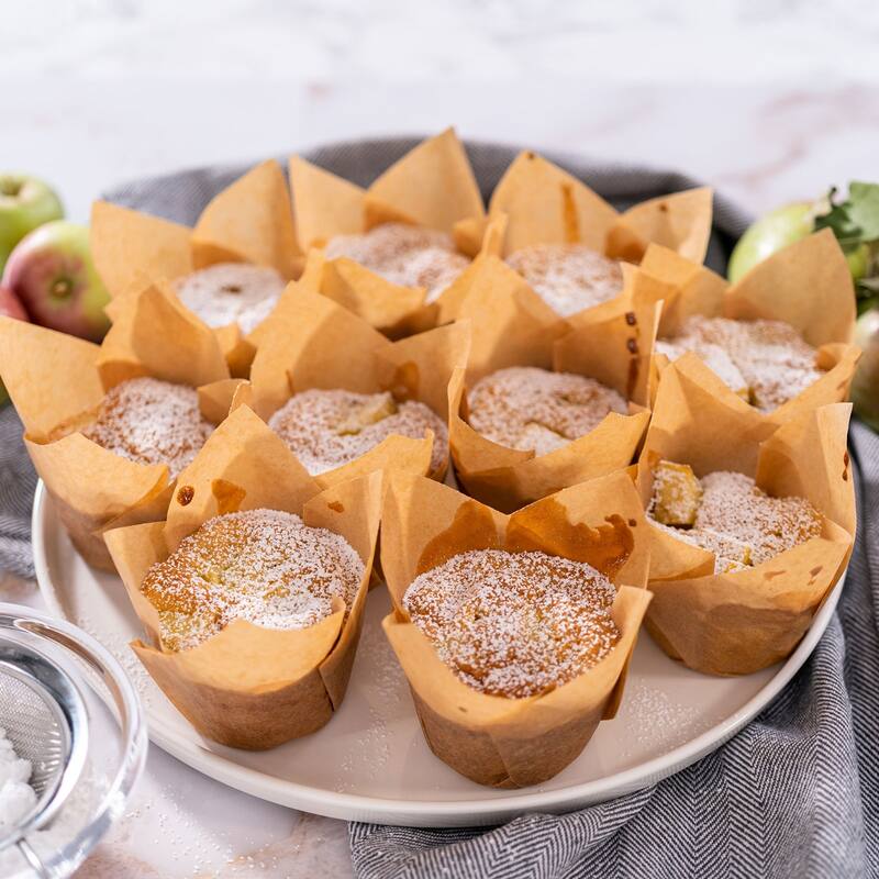 100Pcs Tulip Cupcake Liners Standard Paper Baking Cups Greaseproof