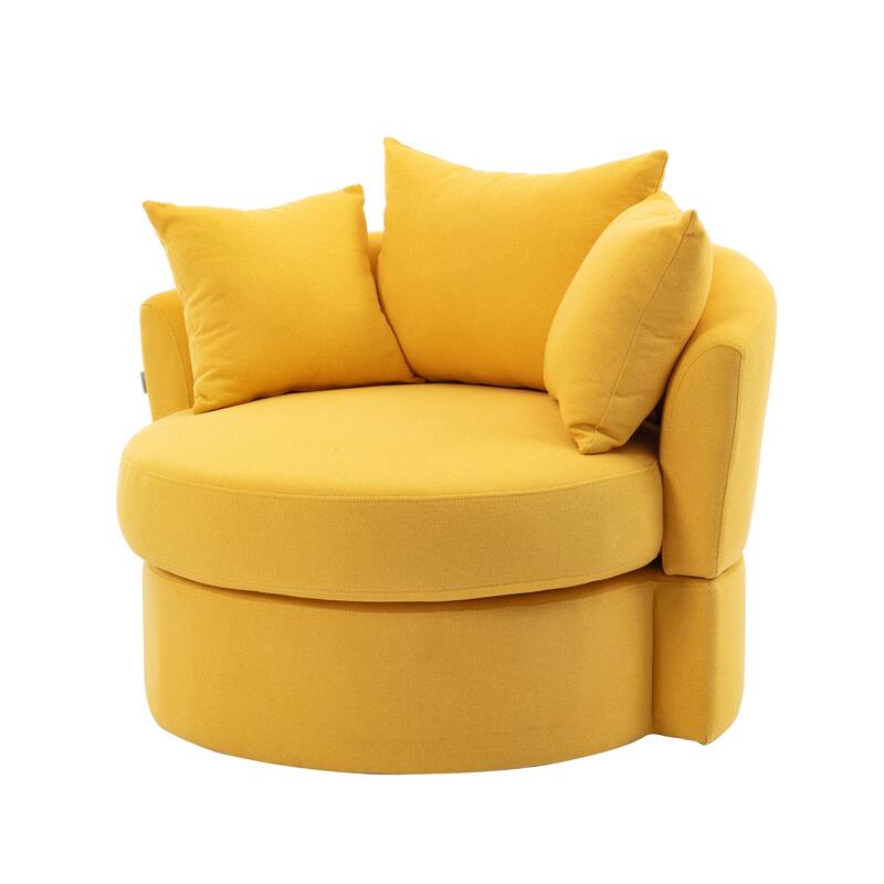 Modern Oversized Swivel Barrel Chair with Pillows Bed Bath & Beyond