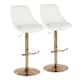 Option White Faux Leather/Gold