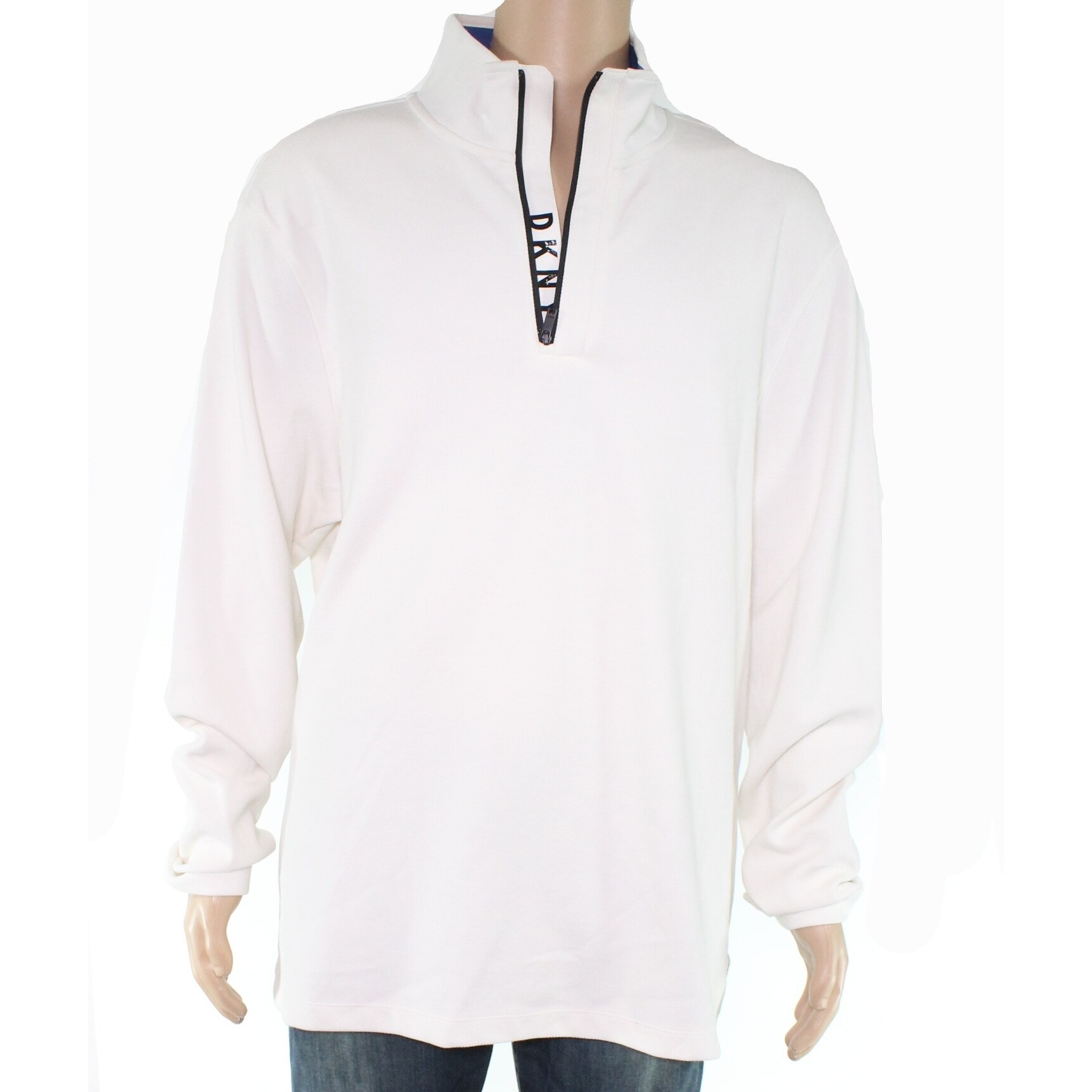 DKNY Mens Sweater Marshmallow White