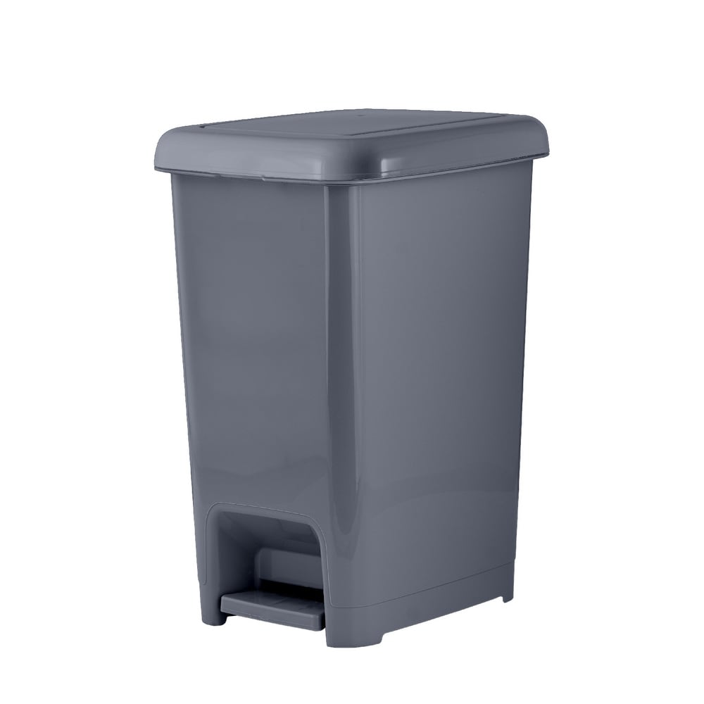 2 Pack Round Modern Trash Can, 3.2Gal/12L Bathroom Trash Can Hidden Bag,  Open Top Trash Can with Built in Bag Dispenser
