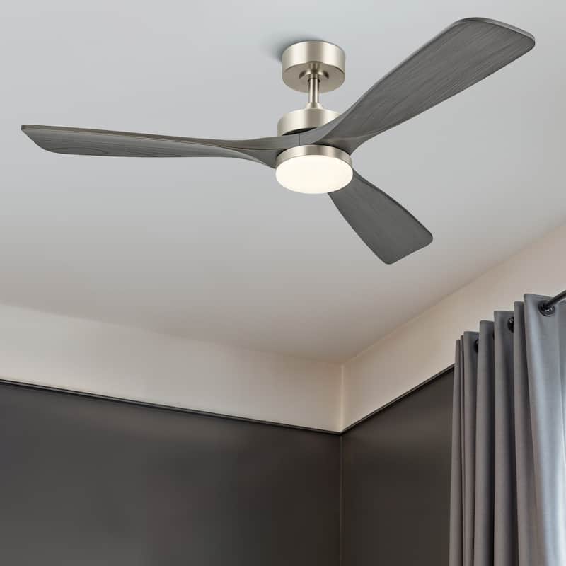 CO-Z 52" 3 Blade Modern LED Ceiling Fan with Light and Remote Control