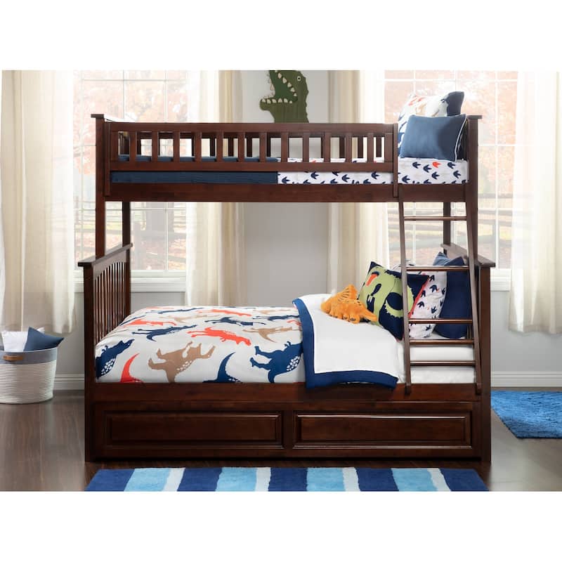 Bunk Bed with Trundle & Turbo Charger - Space Saving Twin Over Twin