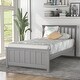 preview thumbnail 3 of 16, Wood Platform Bed with Headboard & Footboard - Twin Size, Durable Design
