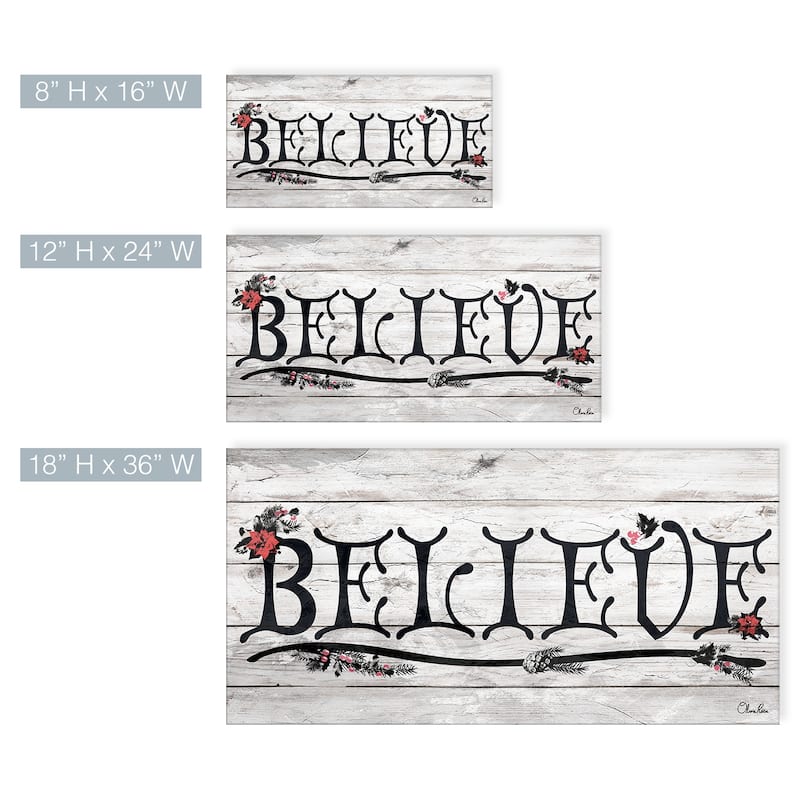 Ready2HangArt 'Believe' III Holiday Canvas Wall Art by Olivia Rose