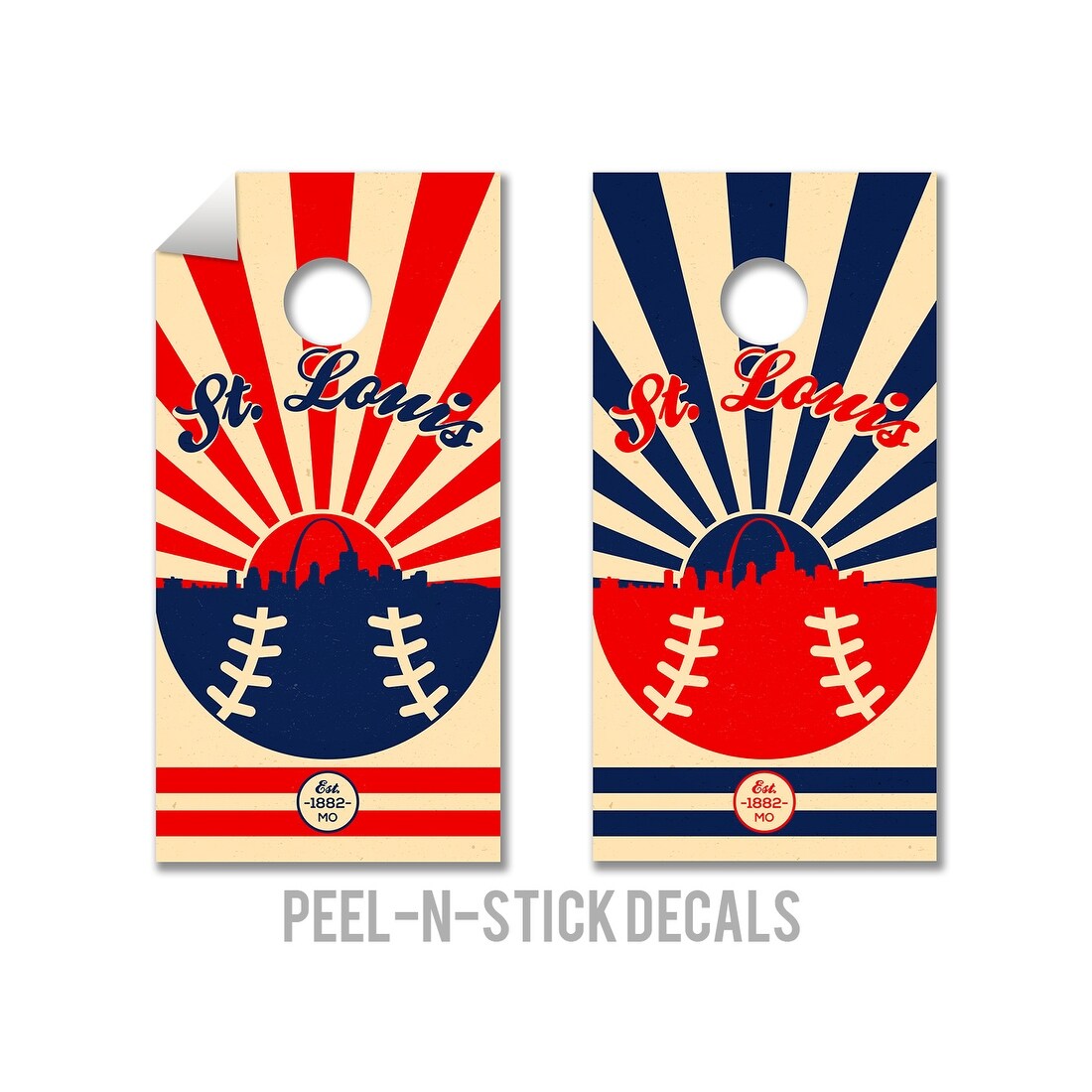 Shop St Louis Cardinals Cornhole Board Decals Overstock 13255774