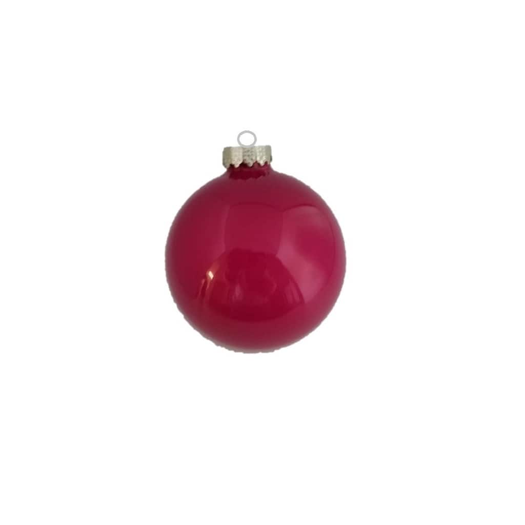 Matte Finish Glass Christmas Ball Ornaments 1.5" (40Mm) Pink 40Ct