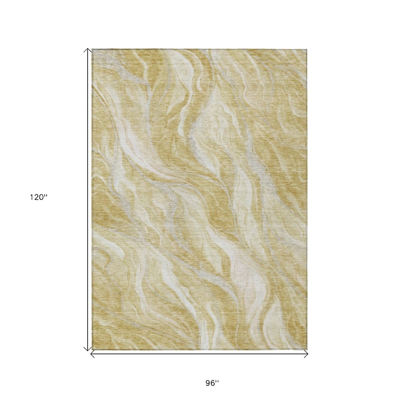 HomeRoots Abstract Transitional Rectangle Outdoor Rug
