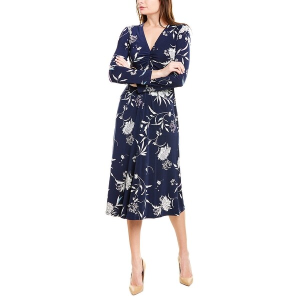 maggy london tie front midi dress
