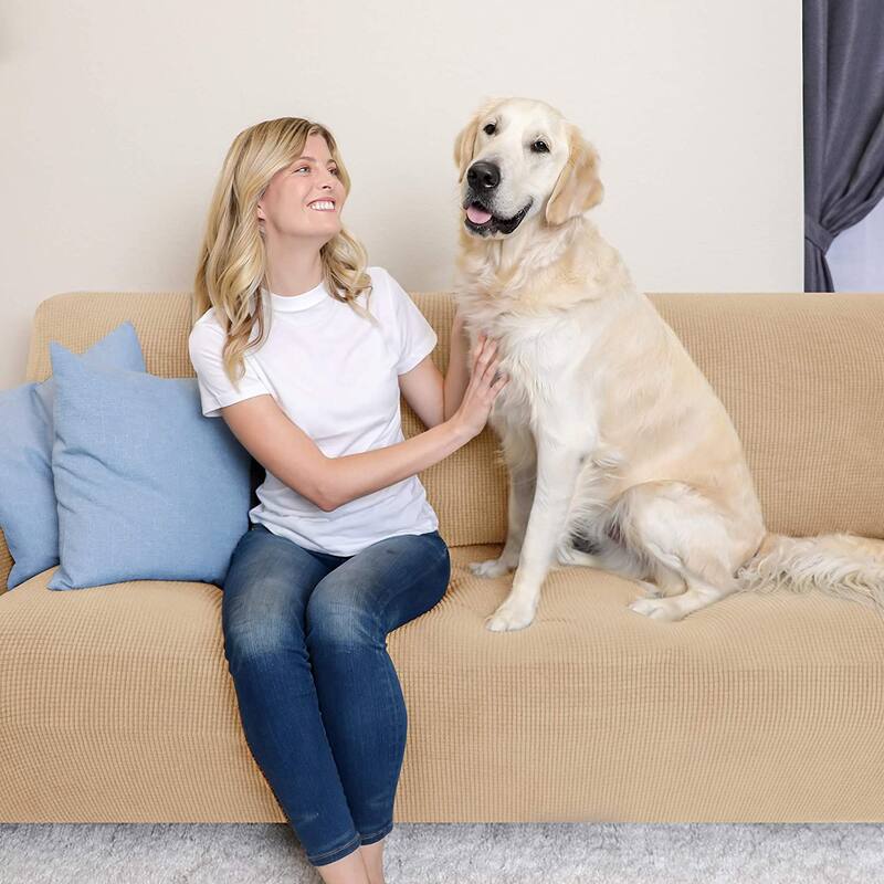Subrtex 1-Piece Sofa Cover Stretch Soft Couch Loveseat Slipcover
