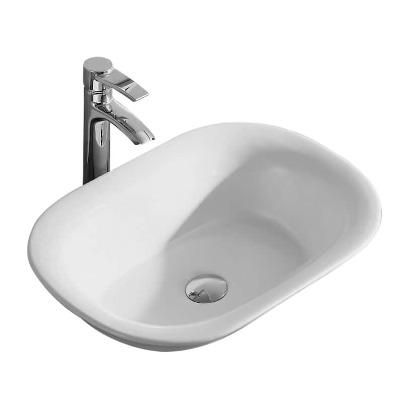 Fine Fixtures White 22-inch Thin Edge Vessel Sink
