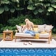 preview thumbnail 15 of 21, Cambridge Casual Chara Teak Outdoor Daybed with Cushion