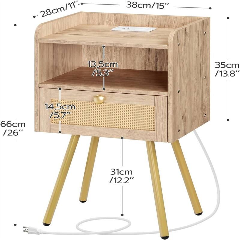 Nightstand with Charging Station
