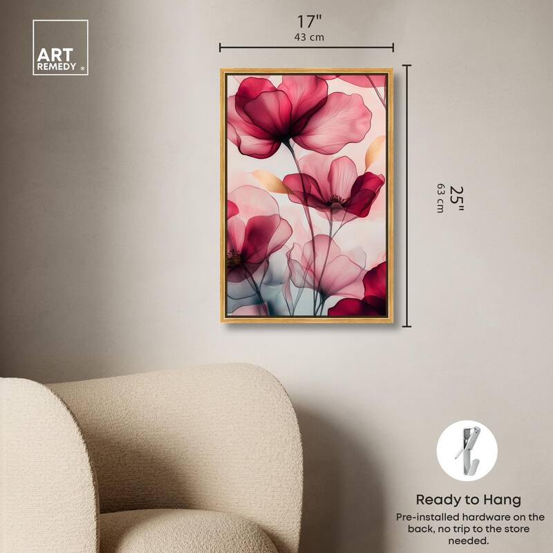 Chiffon Cherry Charm Canvas by Art Remedy