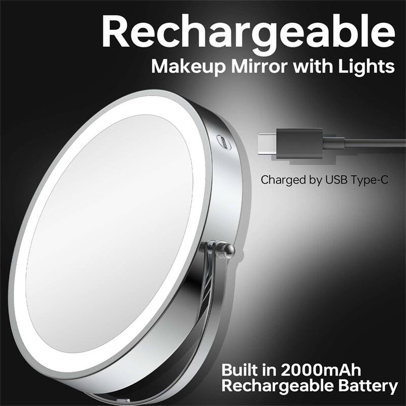 Wall Mounted Makeup Mirror with Down Double-Sided 1x/10x Magnification
