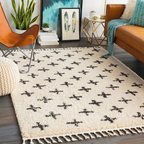 Georgie Moroccan Geo Shag Area Rug