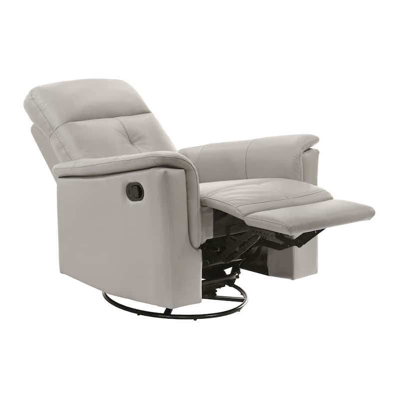 Monte Leather Match Swivel Glider Manual Reclining Chair