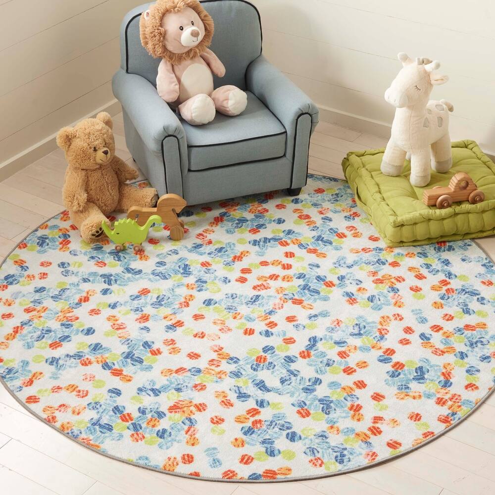 SAFAVIEH Kids Playhouse Machine Washable Slip Resistant Carys Solar System Rug