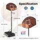 preview thumbnail 3 of 8, Costway Basketball Hoop 5.6-6.5 FT Height Adjustable for Kids with - See Details