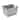 Simplify Medium Lurex Striped Woven Storage Bin in Grey/Silver - 10" x 12" x 8"