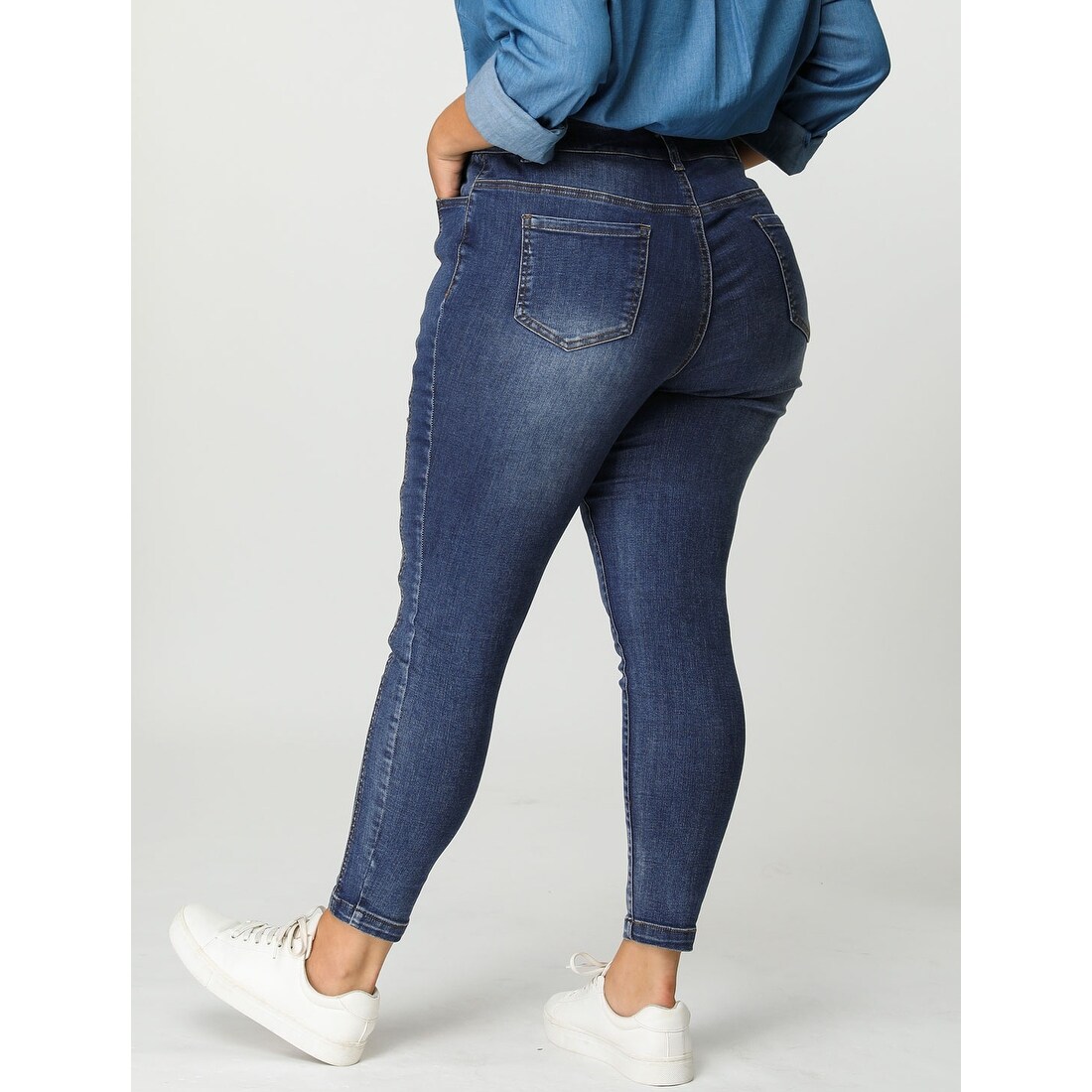 Women's Plus Size Rise Stretch Skinny Jeans Overstock - 28338246