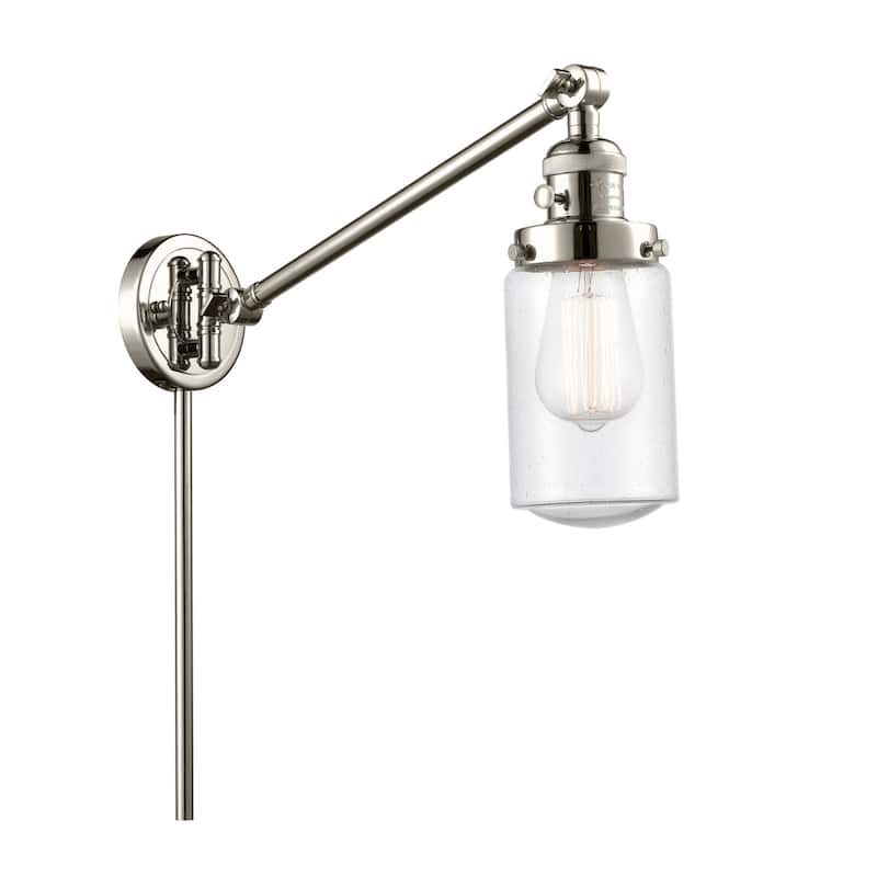 Innovations Lighting Dover 26" Tall Bathroom Sconce - Polished Nickel / Seedy