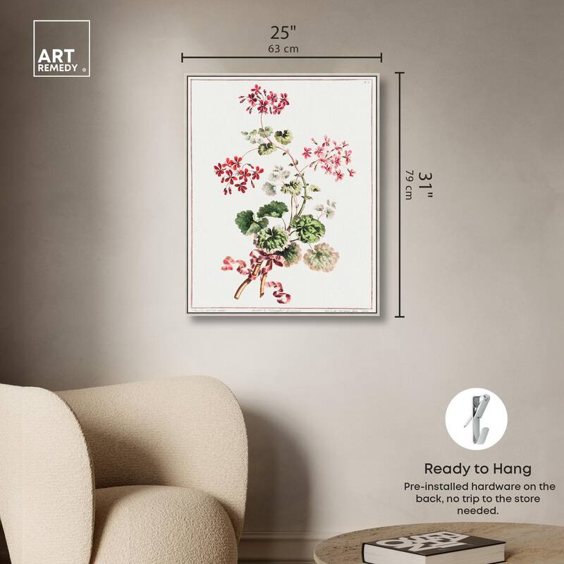 Carlet Variegated Geranium 1801 Canvas by Art Remedy