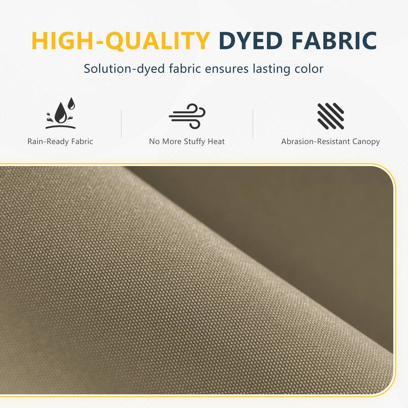 Outdoor 8.2x8.2FT LED lighted Patio Offset umbrella for Garden