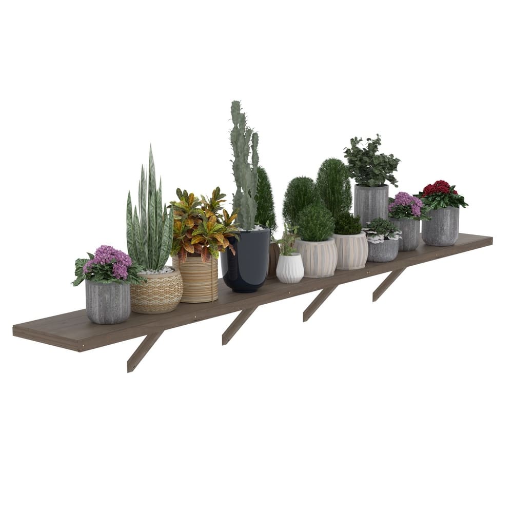 VEIKOUS Wooden Greenhouse Shelves, Heavy-Duty Storage Shelving for Wooden Greenhouses, 5 Available Sizes