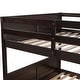 preview thumbnail 11 of 10, Elegant Full Over Full Bunk Bed, Twin Size Trundle with Removable Casters, Split into Two Separate Beds, Space-saving, Espresso