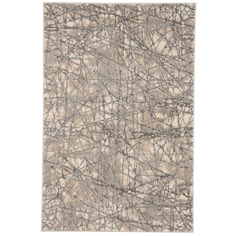 SAFAVIEH Meadow Dorathy Modern Abstract Rug - 4' x 6' - Beige/Grey