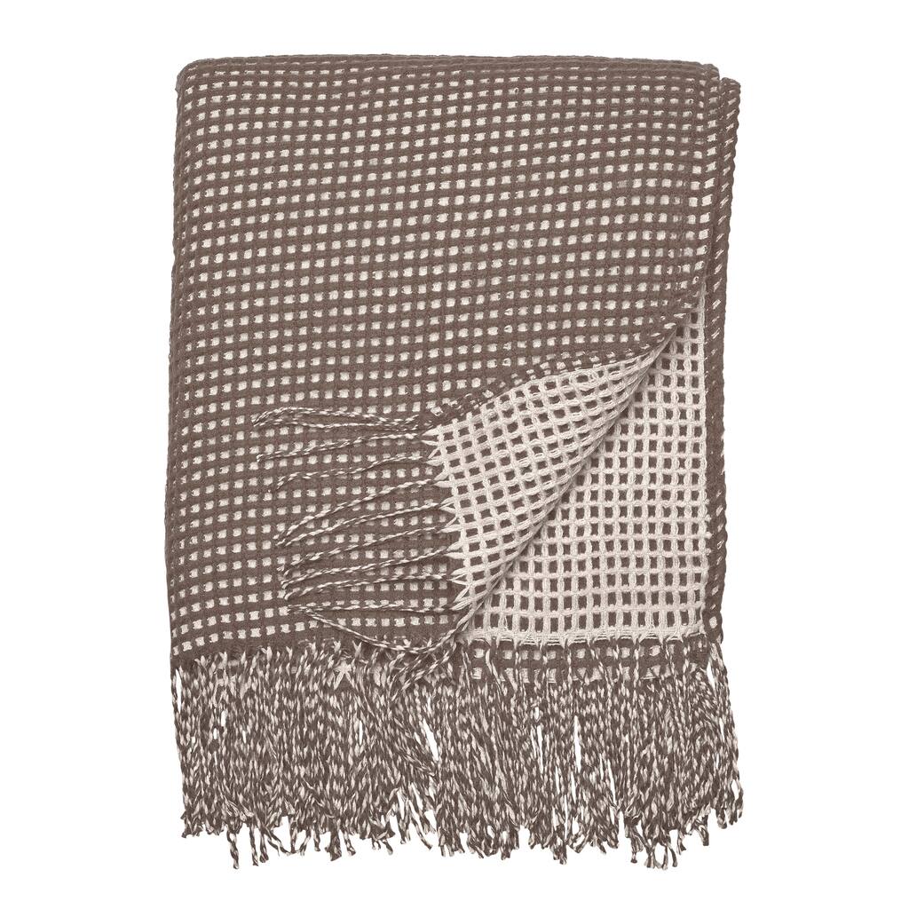 Classic Accessories Indoor Outdoor Reversible Throw Blanket 66 x 59 Inch