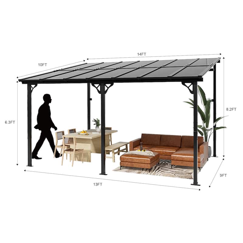 10'x 10' Gazebo, Wall Mounted Gazebos Pergola on Clearance
