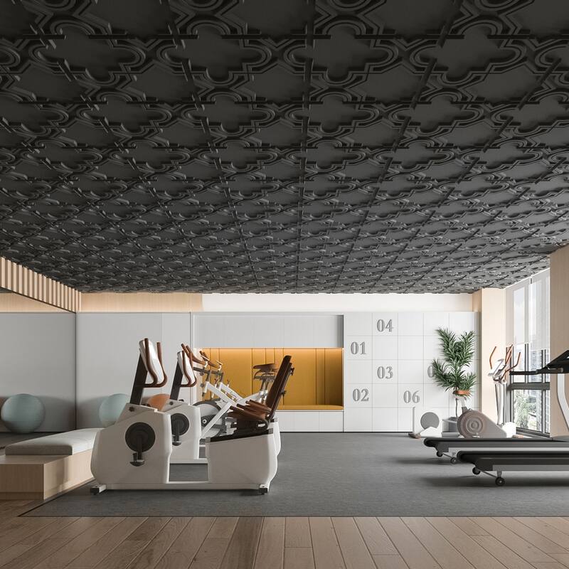 Art3d 3D PVC Ceiling Tiles, 3D Wall Panels, 2x2 ft. (pack of 12)