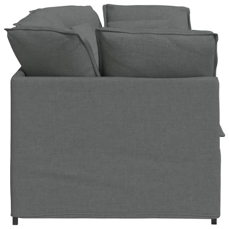 vidaXL Modular Sofa Dark Grey Fabric with Foam Filling Generous Modular - 39.4 x 78.7 x 25.2 in