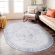 preview thumbnail 16 of 17, Medallion Boho Machine Washable Area Rug 5' X 7' OVAL