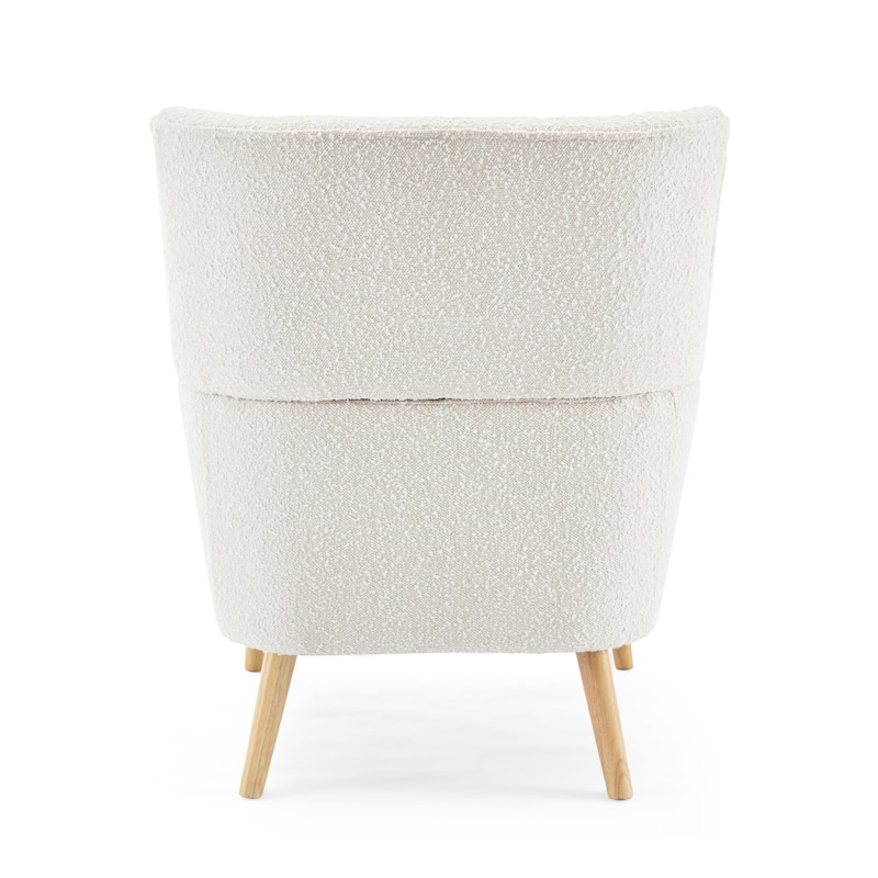Almond Boucle Tufted Back Accent Chair by Christopher Knight Home