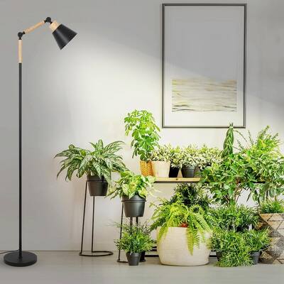 Full Spectrum Grow Light with Adjustable Angle, Height, and Timer - Black