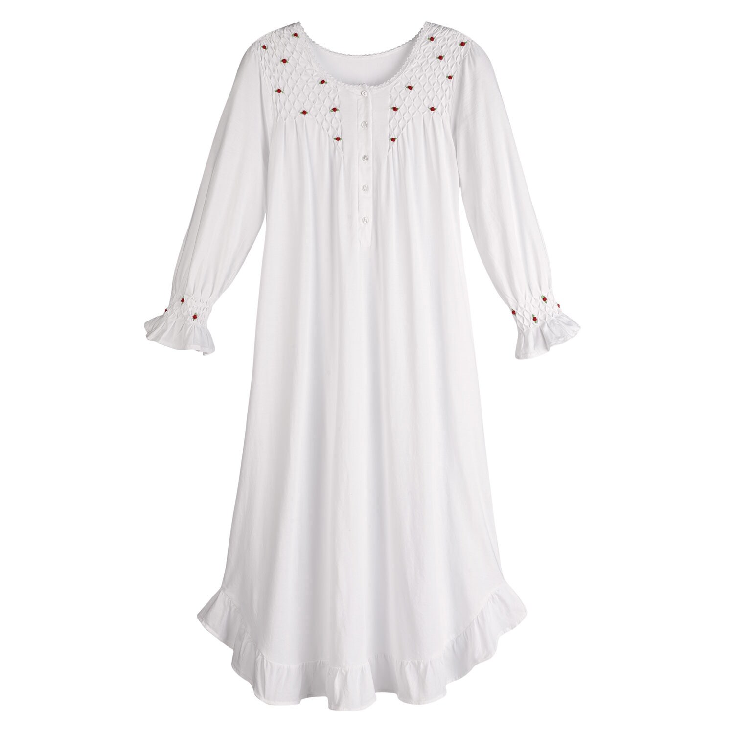 womens white cotton nightgown