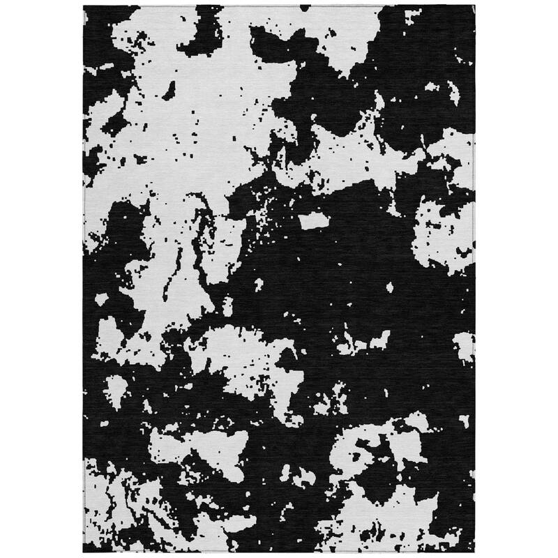 HomeRoots Abstract Transitional Rectangle Outdoor Rug