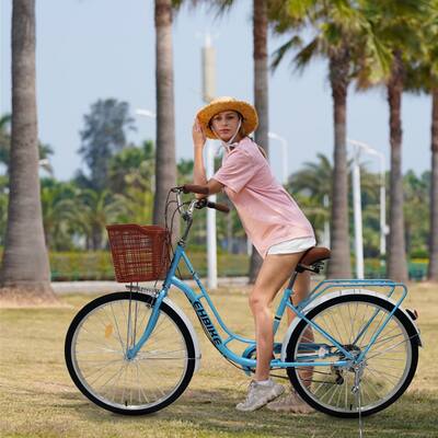 Women Bike 26 Inch Bike Road Bike Seaside Travel Bicycle,7 Speeds