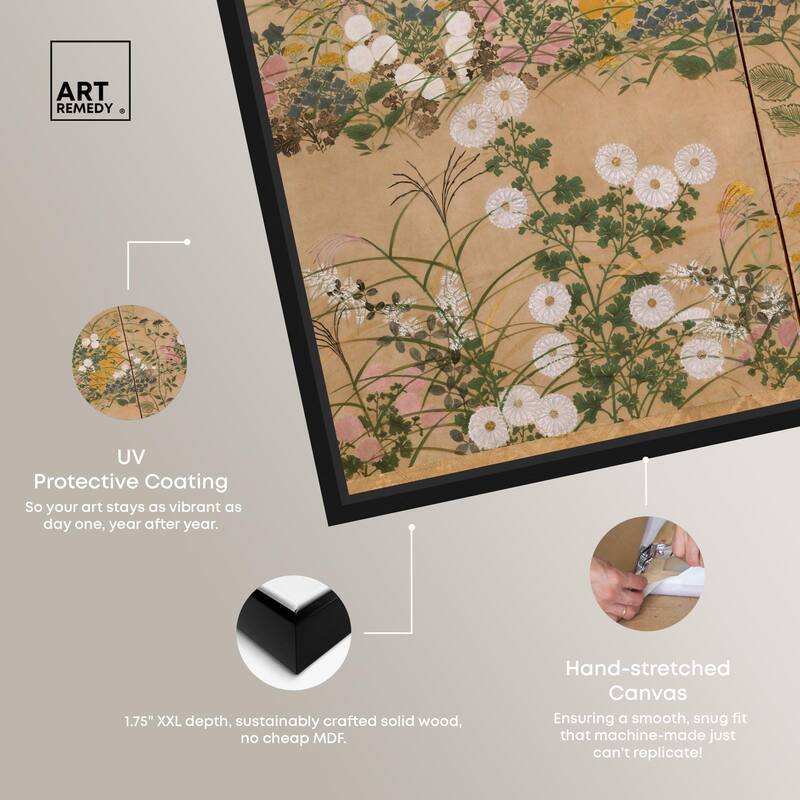 Flowering Plants in Autumn Canvas by Art Remedy