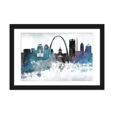 iCanvas "Saint Louis Bluish Skylines" by WallDecorAddict