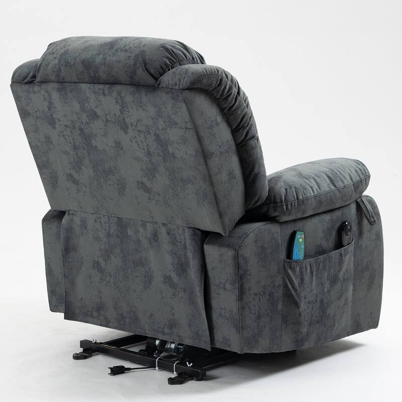 Lift Recliner Chair for Elderly with Massage & Heat with Side Pockets