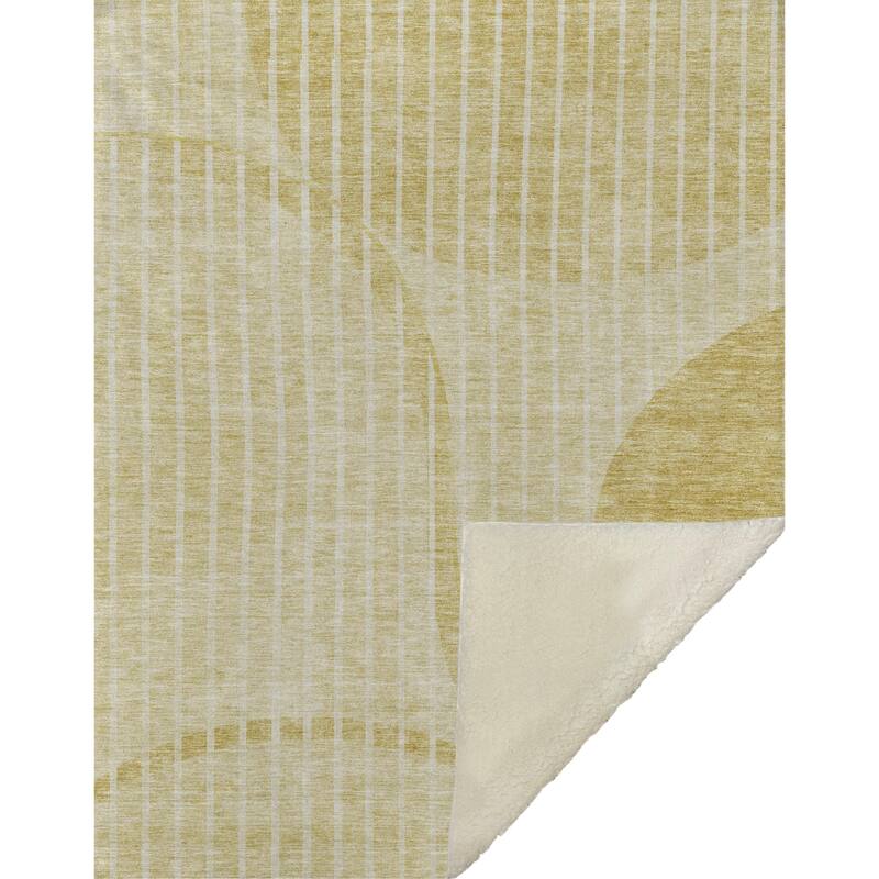 Premium Machine Washable Geo Sherpa Throw Blanket