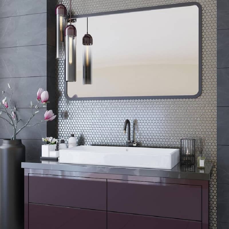 Apollo tile 11" x 11" Majeste Glossy Silver Glass Tile (8.63 sq ft/case) - 10 Pack